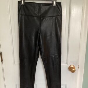 Leather faux leggings